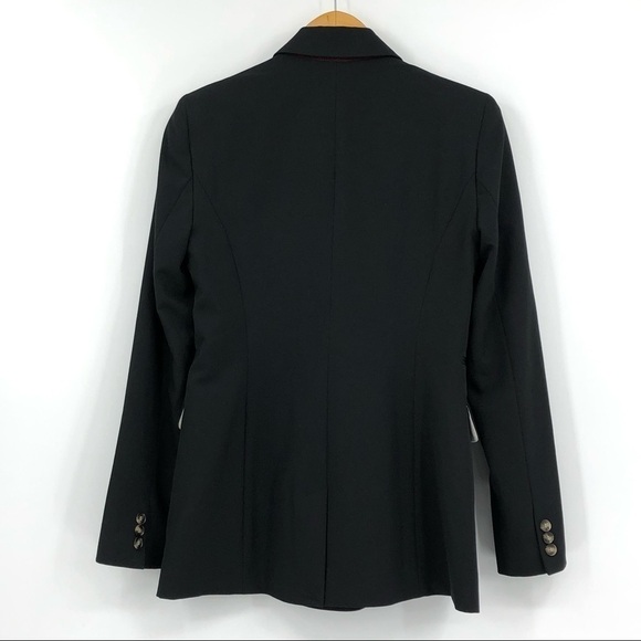 NEW TOPSHOP Black Side Button Tailored Blazer Jacket Size 4 - Picture 5 of 9